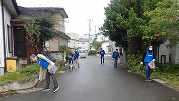 会津オリンパス 清掃活動の様子