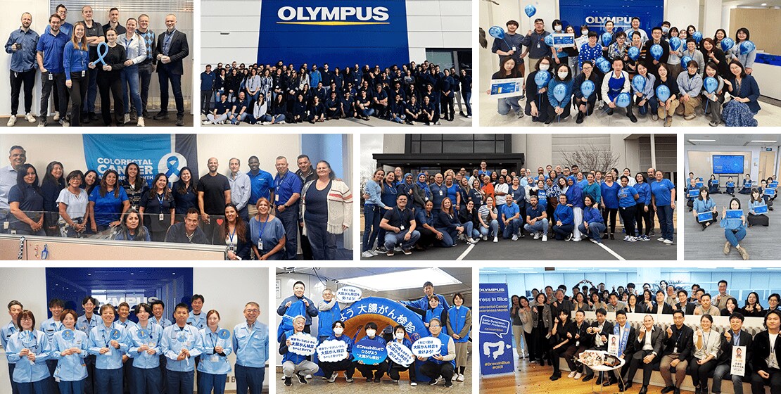 活動に参加する各グループの従業員写真