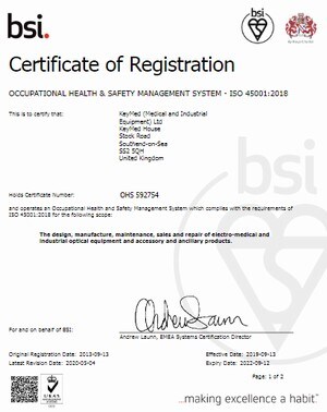 欧州の取り組み/ISO45001認証書