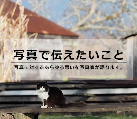 写真で伝えたいこと 写真に対するあらゆる思いを写真家が語ります。