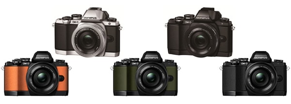 「OM-D E-M10　（シルバー／ブラック）」「OM-D E-M10 Limited Edition Kit（オレンジ／グリーン／ブラック）」