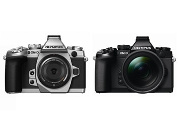 「OM-D E-M1（シルバー）」＋「BCL-1580」（左）　「OM-D E-M1（ブラック）」＋「M.ZUIKO DIGITAL ED 12-40mm F2.8 PRO」（右）