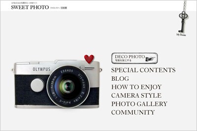 女性のための写真加工・共有サイト「SWEET PHOTO」 Topページイメージ