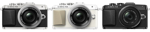 「OLYMPUS PEN Lite E-PL7　14-42mm　EZレンズキット」　ボディー（シルバー／ホワイト／ブラック）+「M.ZUIKO DIGITAL ED 14-42mm F3.5-5.6 EZ」