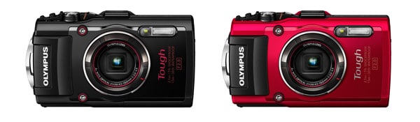 「OLYMPUS STYLUS TG-4 Tough」（左：ブラック／右：レッド）