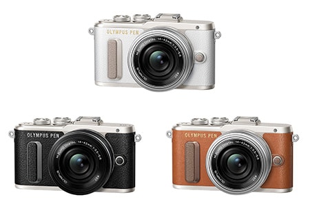 「OLYMPUS PEN E-PL8　14-42mm　EZレンズキット」 ボディー（ホワイト／ブラック／ブラウン）+ 「M.ZUIKO DIGITAL ED 14-42mm F3.5-5.6 EZ」