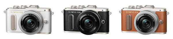 「OLYMPUS PEN E-PL8　14-42mm　EZレンズキット」 （ホワイト／ブラック／ブラウン）
