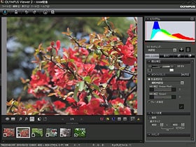 OLYMPUS Viewer 2：RAW現像 画面