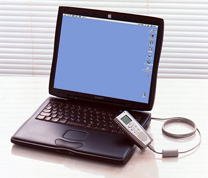 Voice-Trek DS-1とApple社PowerBook G3との接続イメージ