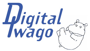 「Digital Iwago」のロゴとイメージキャラクター