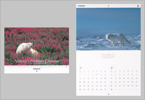2004年版オリンパスカレンダー「Nature’s Hidden Charms 瞬く野生の素顔」