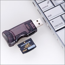 USBリーダ／ライタ「MAUSB-100」パソコン接続例