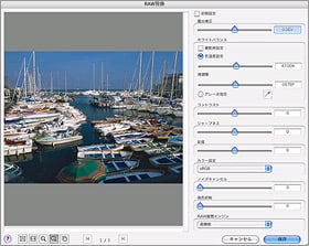 RAW現像画面 