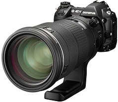 「E-1」に「ZUIKO DIGITAL ED 90-250mm F2.8」を組合わせたイメージ