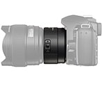 「EC-20」と「ED 8mm F3.5 Fisheye」<br>および「E-510」の組み合わせイメージ