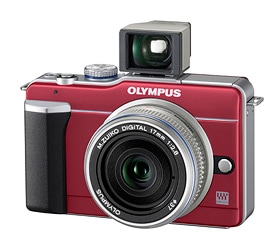 OLYMPUS PEN Lite E-PL1 パンケーキキット：ルビーレッド