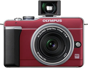 プレゼント賞品：「OLYMPUS PEN Lite E-PL1パンケーキキット」（ルビーレッド）