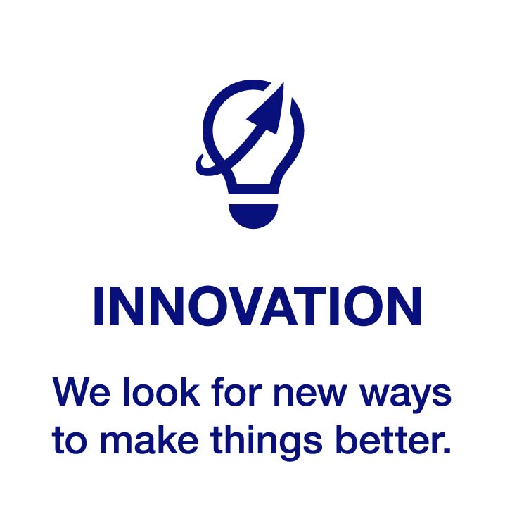 INNOVATION - We look for new ways to make things better.